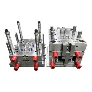 Componentes plásticos moldados por injeção: tampa simples e caixa complexa com corte inferior