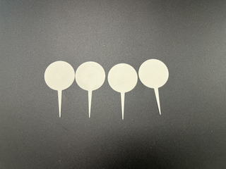 Marcadores redondos de plantas de plástico ou coberturas de bolo – estacas de identificação moldadas por injeção