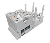 1+2 molde de plástico de injeção de cavidade para lente abs/pp/pp pps+40%gf com acabamento polido