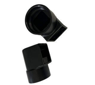 Conector de tubo de plástico preto para moldagem por injeção OEM: Material PP ABS de encaixe de tubulação moldado por injeção de precisão