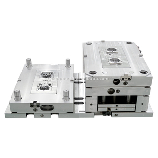 1*2 pc material grande portão de chifre de sprue 1.2083esr HRC48-52 molde de aço núcleo de alto polimento molde de injeção de painel de soquete de plástico