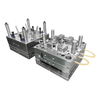 1 + 1 Cavidade PA66 + 30GF Porta Pin-point 1.2344 HRC48-52 Aço VDI27-30 Acabamento de superfície Moldes industriais Moldagem por injeção de tampa de recipiente de plástico superior
