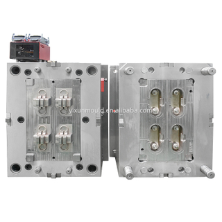 1*4 cavidade pa6 + 30gf corredor quente 2083 HRC46-48 molde de aço vdi 24 # molde acabamento plástico personalizado suporte de montagem molde