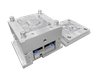 1*1 cavidade material pc grande portão sub portão injeção HRC37-43 aço vdi27 acabamento molde anel sem aro molde de plástico