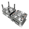 1*1 Overmold Cavity PC e TPU Shore A 65 Grande Sprue 1.2344 HRC48-50 Molde de aço Molde de injeção de componentes plásticos industriais de textura VDI30