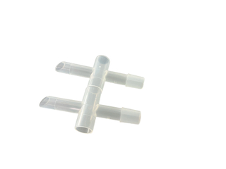 Molde de conexão à prova de vazamento seguro ISO13485 1*8 Molde médico transparente do conector da válvula PP T