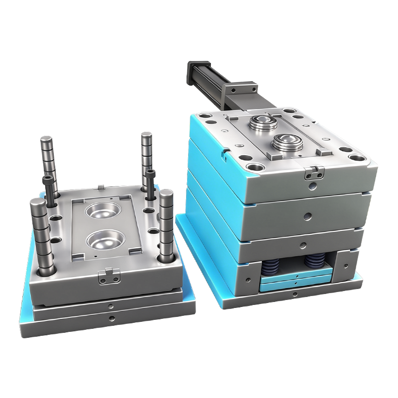 This is a high-precision PC transparent lens shell injection mold specially designed for optical spot lens housing production. Adopting 1×2 cavity layout, professional pin-point sprue runner system, and premium 1.2344 mold steel hardened to HRC 48-52. Both core and cavity are finely polished to meet strict optical surface requirements. The mold is perfectly customized for high-transparency PC material, ensuring flawless light transmission, no weld lines, no flow marks, and stable optical performance for lens shell products. Este é um molde de injeção de invólucro de lente transparente para PC de alta precisão, especialmente projetado para a produção de invólucros de lentes ópticas. Adotando layout de cavidade 1 × 2, sistema de canal de canal de injeção profissional e aço de molde premium 1.2344 endurecido a HRC 48-52. Tanto o núcleo quanto a cavidade são finamente polidos para atender aos rígidos requisitos de superfície óptica. O molde é perfeitamente personalizado para material de PC de alta transparência, garantindo transmissão de luz perfeita, sem linhas de solda, sem marcas de fluxo e desempenho óptico estável para produtos de revestimento de lente.