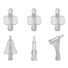 Pa12 1*4 porta lateral direta 1.2083esr HRC48-52 molde deslizante de aço SPI-A3 e molde médico parcial do conector médico VDI-18