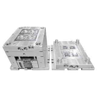 1*4 cavidade pc habitação tomada painel interruptor placa grande sprue chifre portão molde 1.2083esr HRC48-52 núcleo de aço apedrejamento acabamento molde