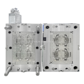 1*4 pom corredor quente 4 pontos portão s7 HRC54-56 molde de aço vdi24 acabamento do molde iso9001 molde de peça industrial de plástico 
