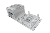Molde de painel de interruptor de plástico de cavidade 1 * 4 Material de PC Grande Sprue Horn Gate Mold Runner 1.2083ESR HRC48-52 Ferramentas de placa de cobertura de interruptor de alto brilho de cavidade de aço de molde